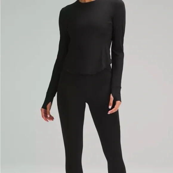 Lululemon UV Protection Fold over Long Sleeve Running Shirt unworn - Picture 3 of 9